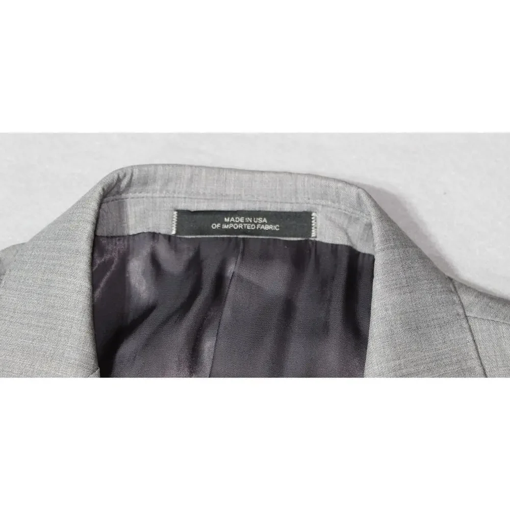 Ermenegildo Zegna ​X Black Saks Fifth Avenue Wool Silk Blazer Mens 44R 38W Gray